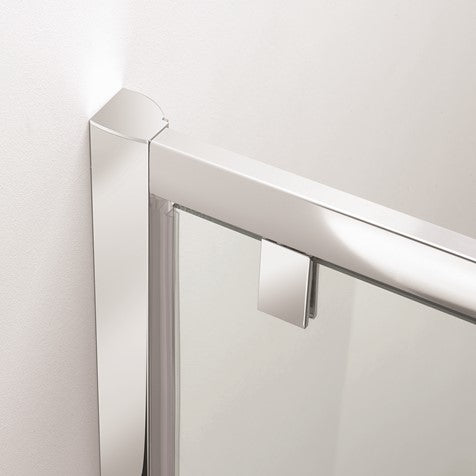 Crosswater Kai KLQSSC0800 6 Quadrant Single Door, Silver Finish