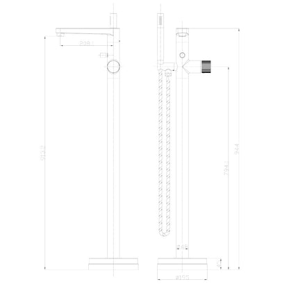 Luxe81 KOKO Freestanding Bath Shower Mixer Tap