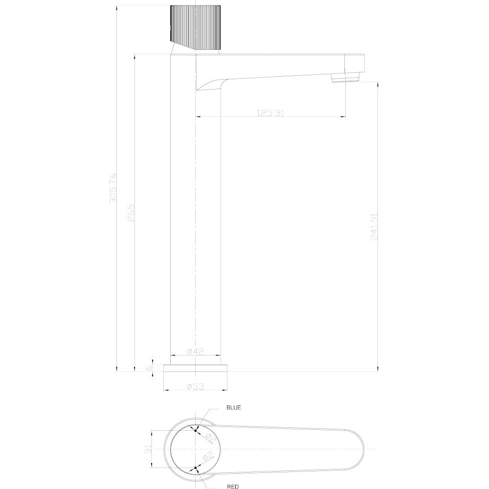 Luxe81 KOKO Tall Basin Mixer Tap