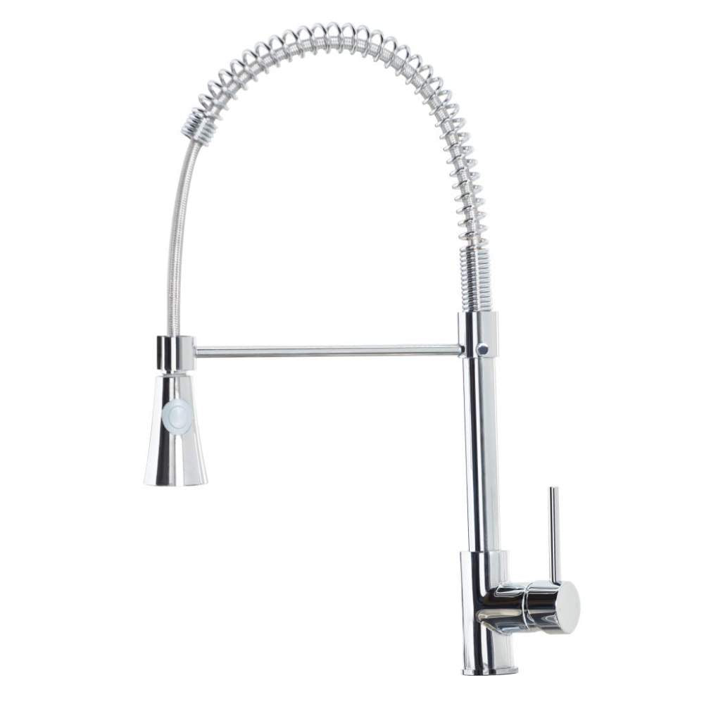 Luxe81 Tirare Chrome Spring Pull-Out Kitchen Mixer Tap