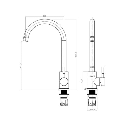 Luxe81 Manhattan Monobloc Kitchen Mixer Tap