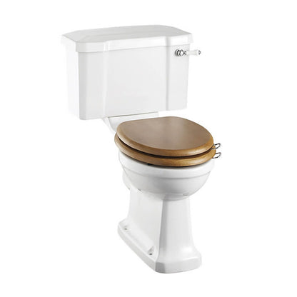 Burlington P20-C1 White Rimless Close Coupled Pan And 51cm Cistern With Ceramic Lever