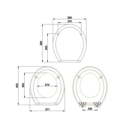 Burlington P20-C1 White Rimless Close Coupled Pan And 51cm Cistern With Ceramic Lever