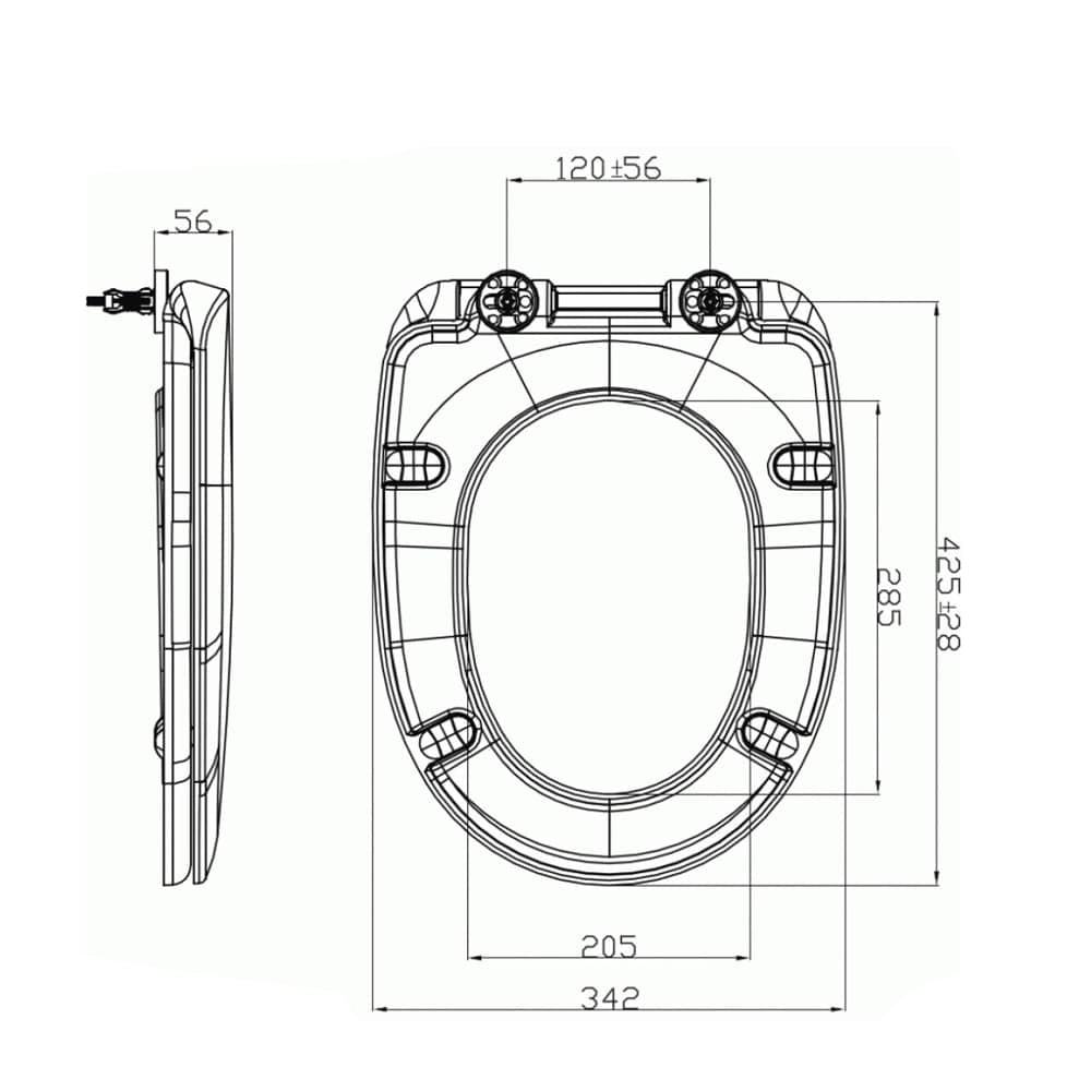 IMEX CH1076 Ivo White Wall Hung WC Bowl 500mm