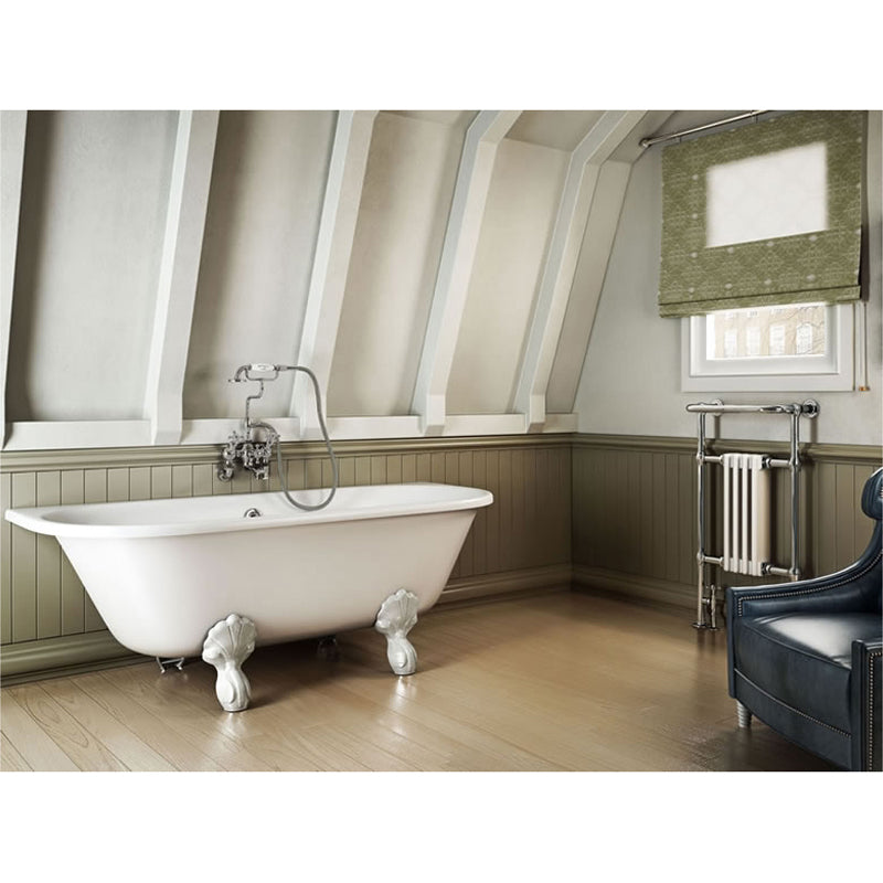 Burlington Avantgarde Back-to-wall 1700 Traditional Bath with Feet