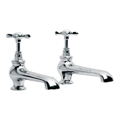 Lefroy Brooks Classic Long Nose Bath Pillar Taps LB1450