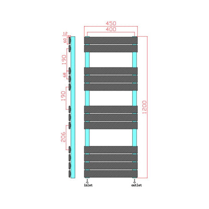Luxe81 Life Black Towel Radiator