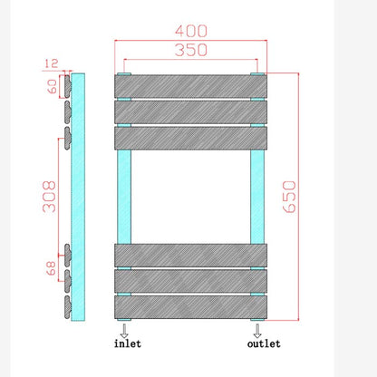 Luxe81 Life Black Towel Radiator