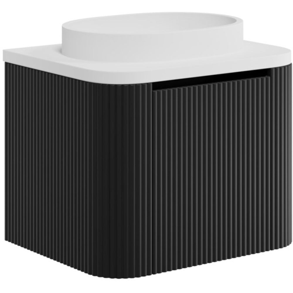 Luxe81 Linea Curve 600mm Wall Hung Basin Vanity Unit