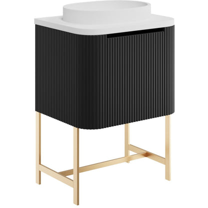 Luxe81 Linea Curve 600mm Wall Hung Basin Vanity Unit