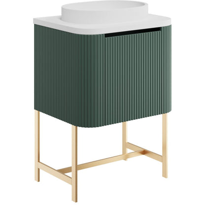 Luxe81 Linea Curve 600mm Wall Hung Basin Vanity Unit