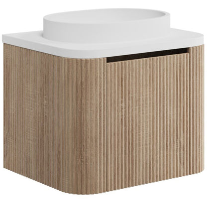 Luxe81 Linea Curve 600mm Wall Hung Basin Vanity Unit