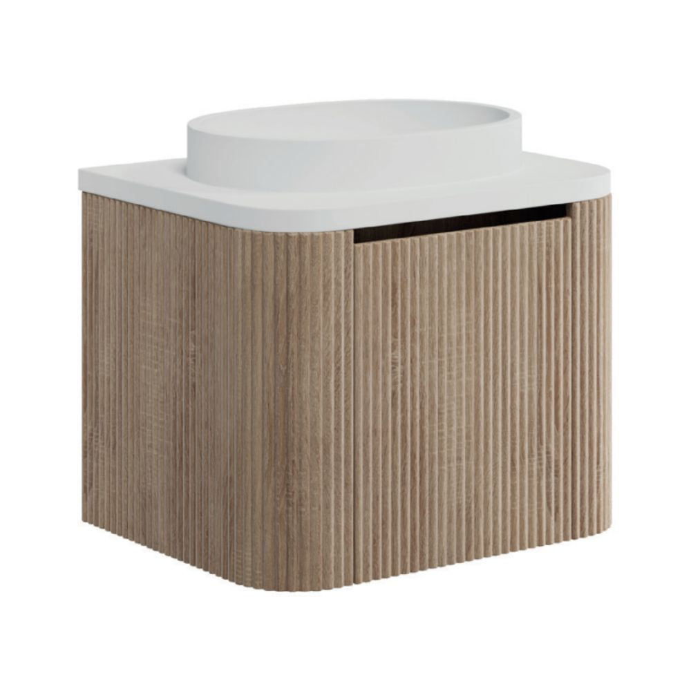 Luxe81 Linea Curve 600mm Wall Hung Basin Vanity Unit