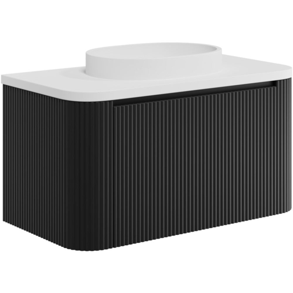 Luxe81 Linea Curve 900mm Wall Hung Basin Vanity Unit