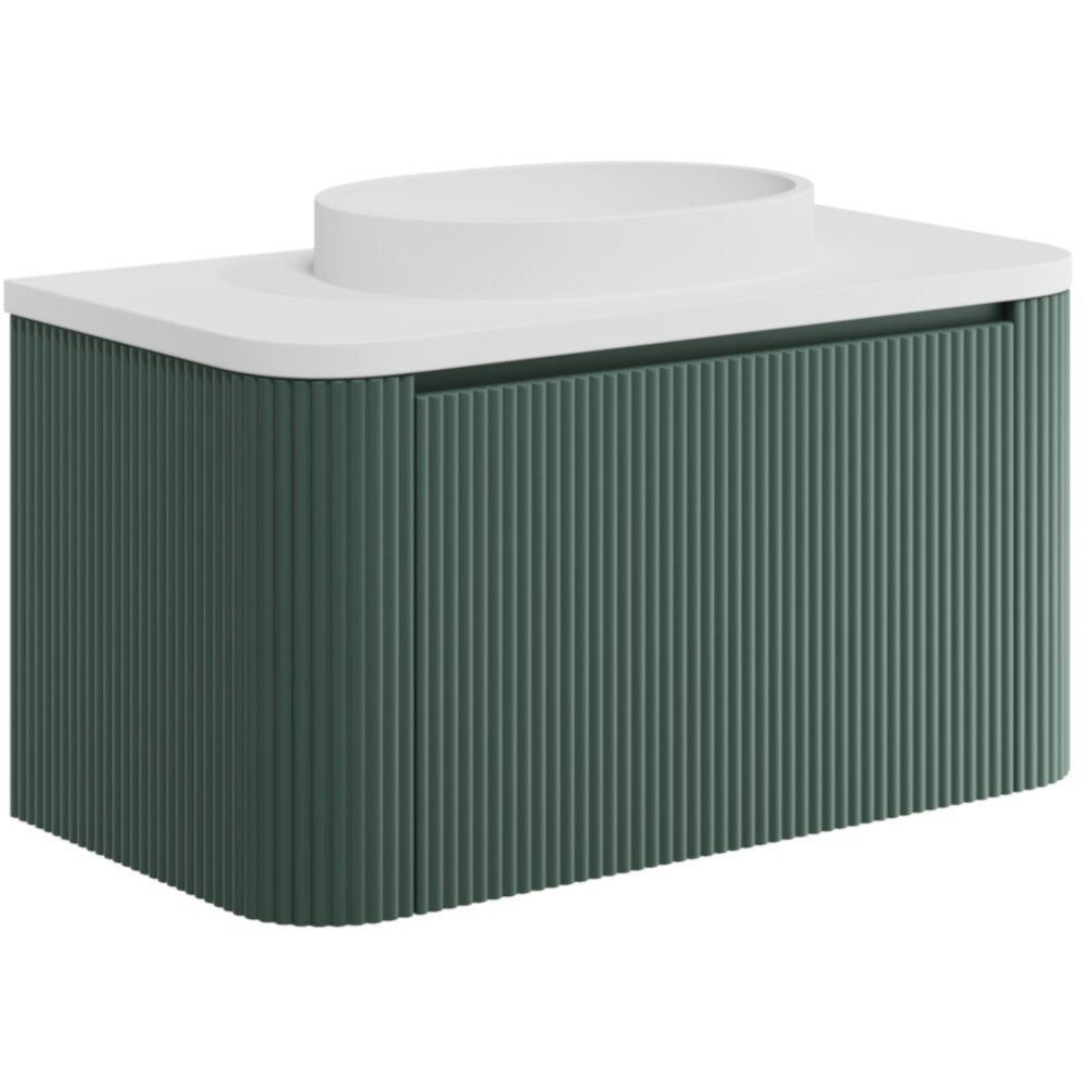 Luxe81 Linea Curve 900mm Wall Hung Basin Vanity Unit