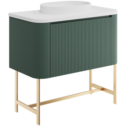 Luxe81 Linea Curve 900mm Wall Hung Basin Vanity Unit