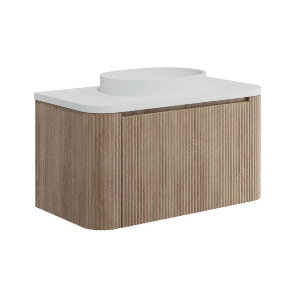 Luxe81 Linea Curve 900mm Wall Hung Basin Vanity Unit