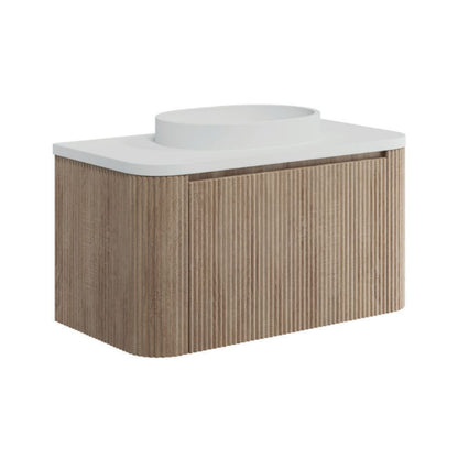 Luxe81 Linea Curve 900mm Wall Hung Basin Vanity Unit