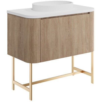 Luxe81 Linea Curve 900mm Wall Hung Basin Vanity Unit