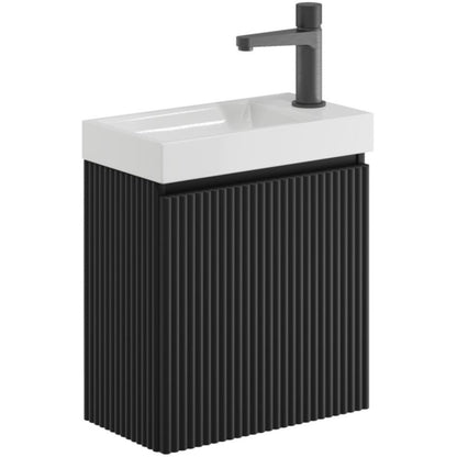 Luxe81 Linea Cloakroom Fluted Basin Vanity Unit