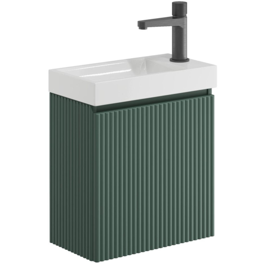 Luxe81 Linea Cloakroom Fluted Basin Vanity Unit