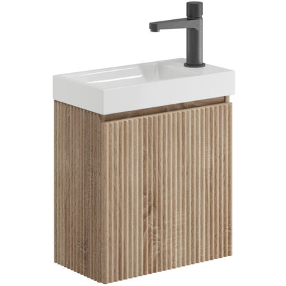 Luxe81 Linea Cloakroom Fluted Basin Vanity Unit