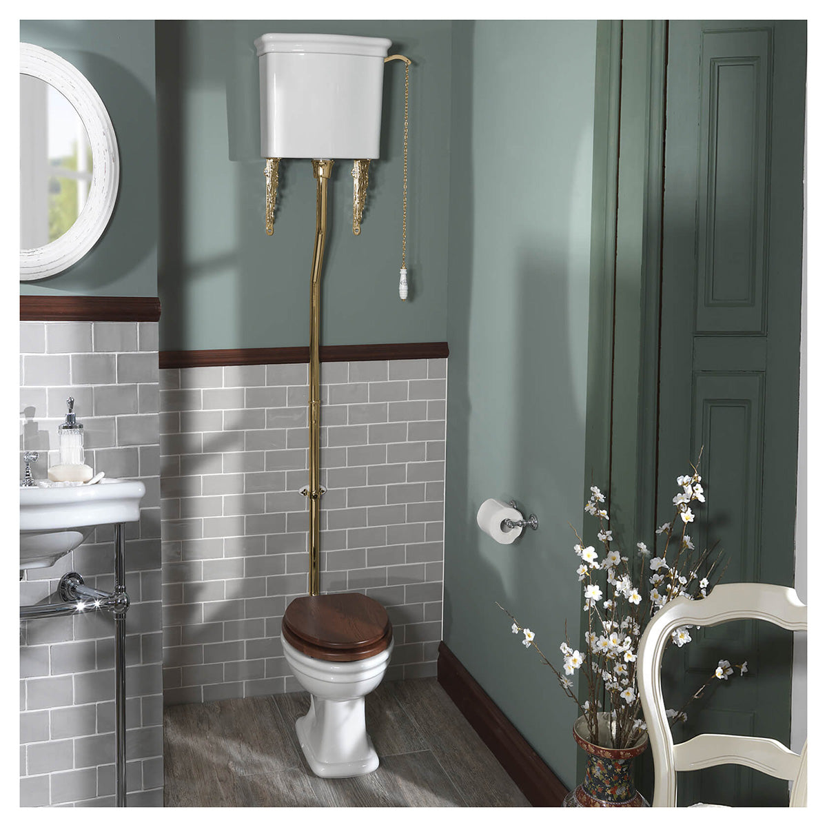 Silverdale LOCLOHL6WHI Loxley 450 x 665mm High Level WC Pan And Cistern White