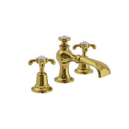 Lefroy Brooks La Chapelle flared spout basin mixer with pop-up waste