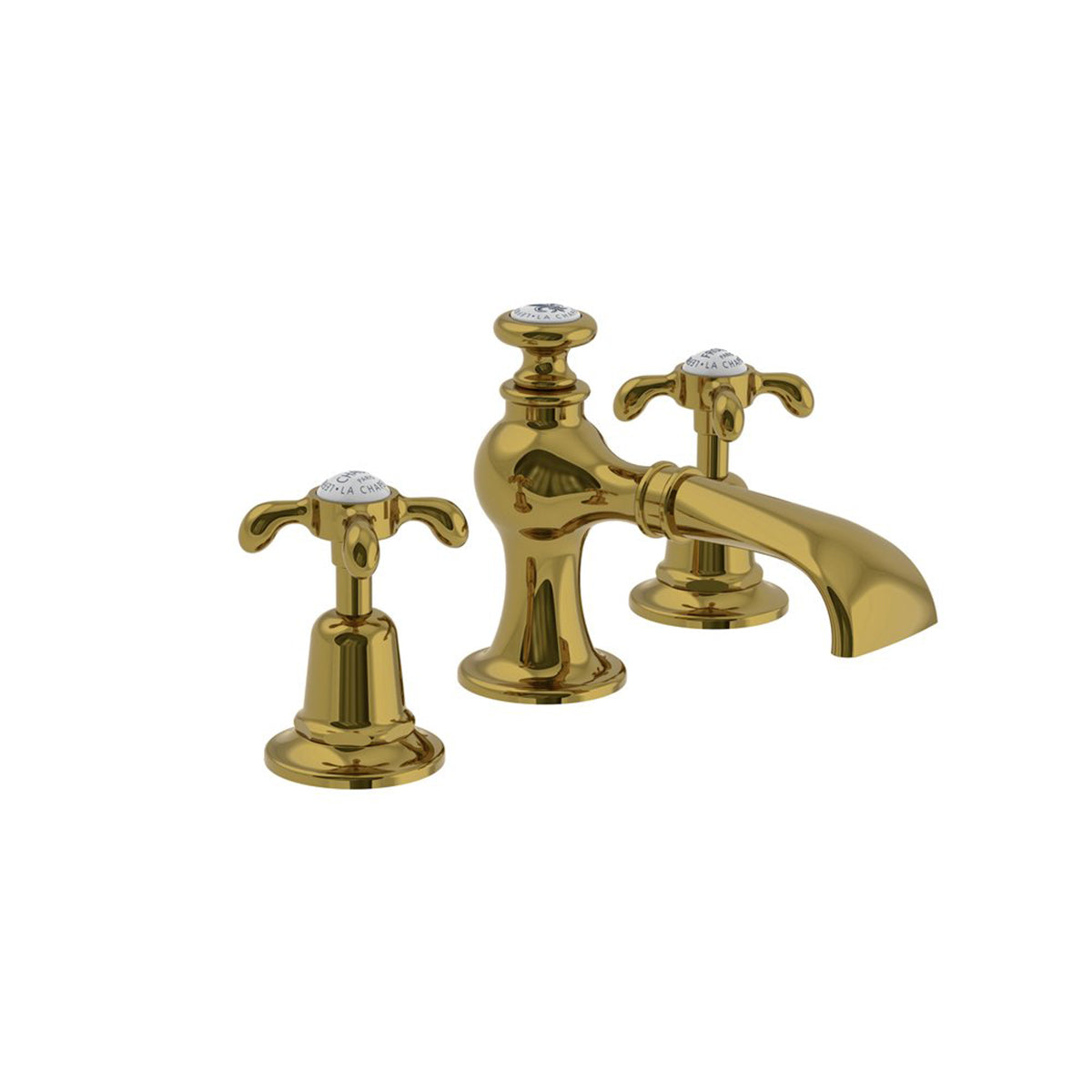 Lefroy Brooks La Chapelle flared spout basin mixer with pop-up waste