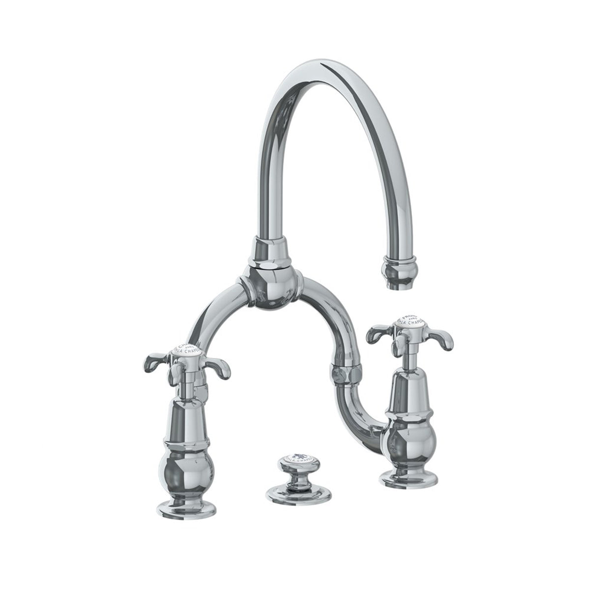 Lefroy Brooks La Chapelle basin bridge mixer with pop-up waste