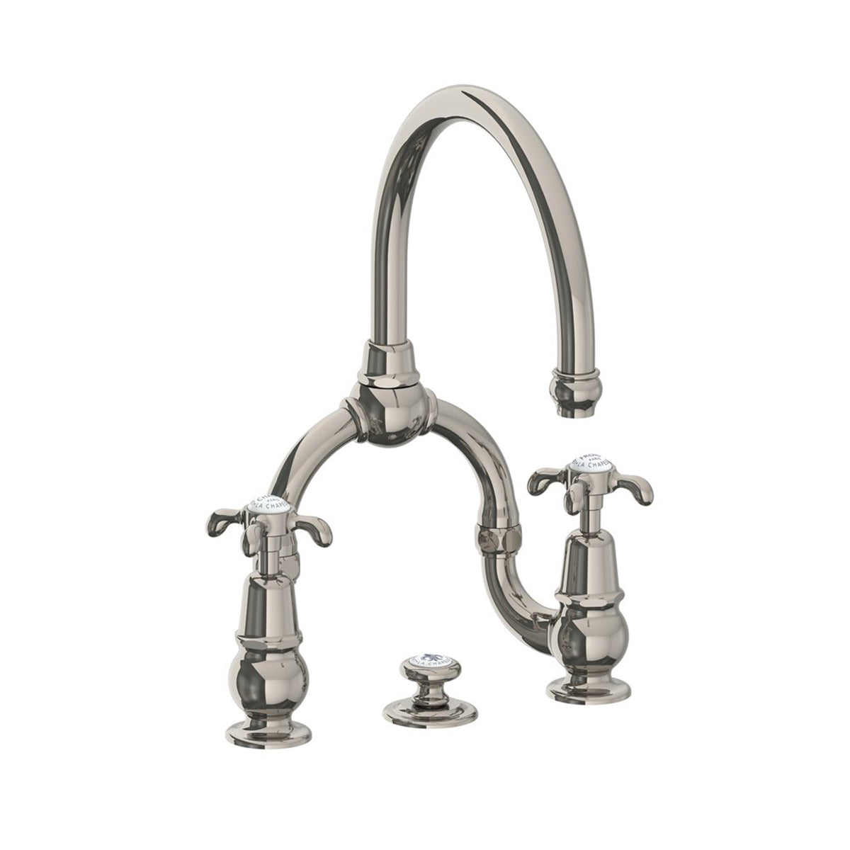 Lefroy Brooks La Chapelle basin bridge mixer with pop-up waste