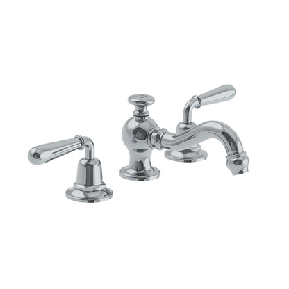 Lefroy Brooks La Chapelle basin mixer with metal torpille levers & pop-up waste
