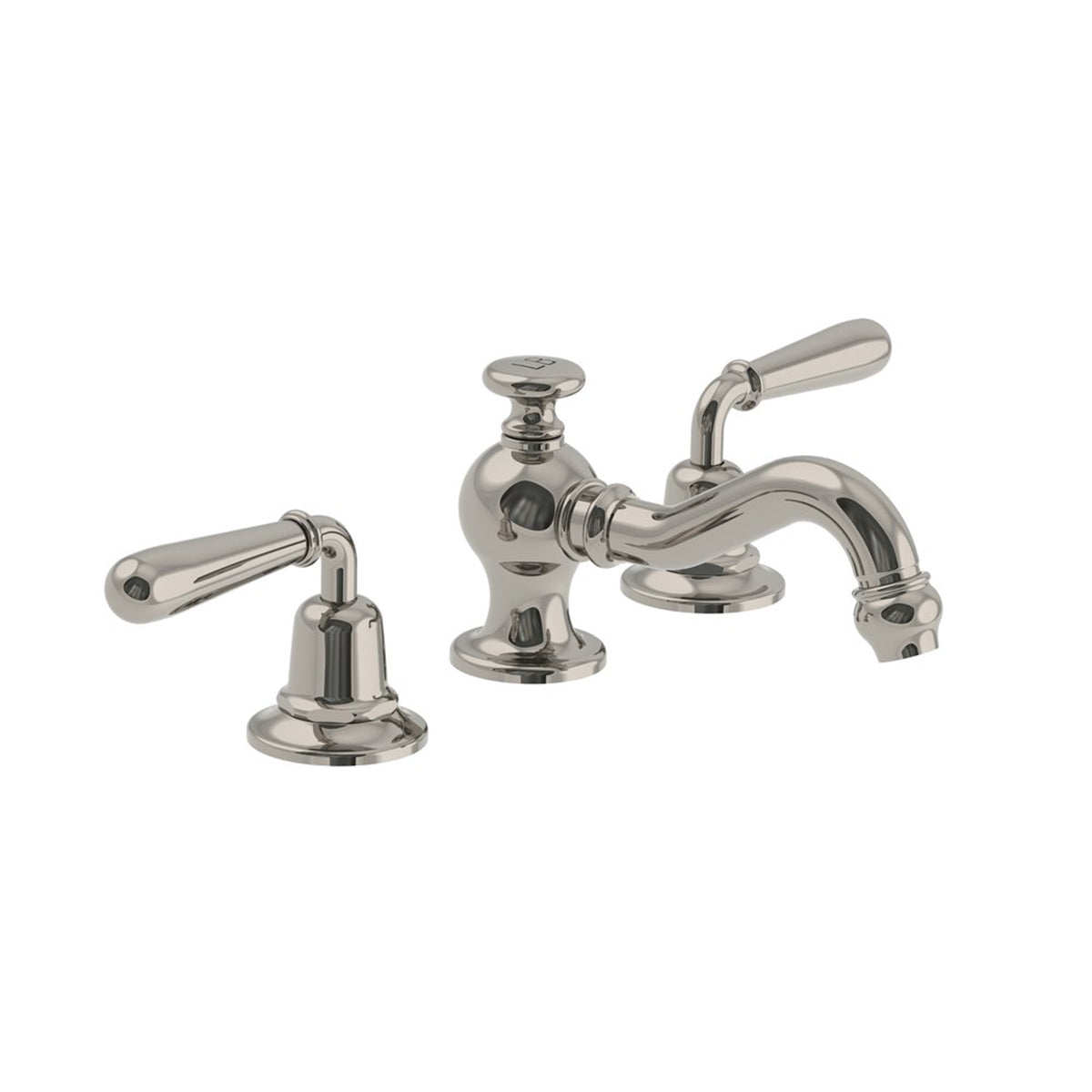 Lefroy Brooks La Chapelle basin mixer with metal torpille levers & pop-up waste