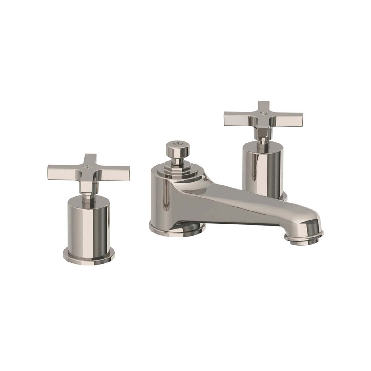 Lefroy Brooks Janey Mac basin mixer with cross handles & pop-up waste