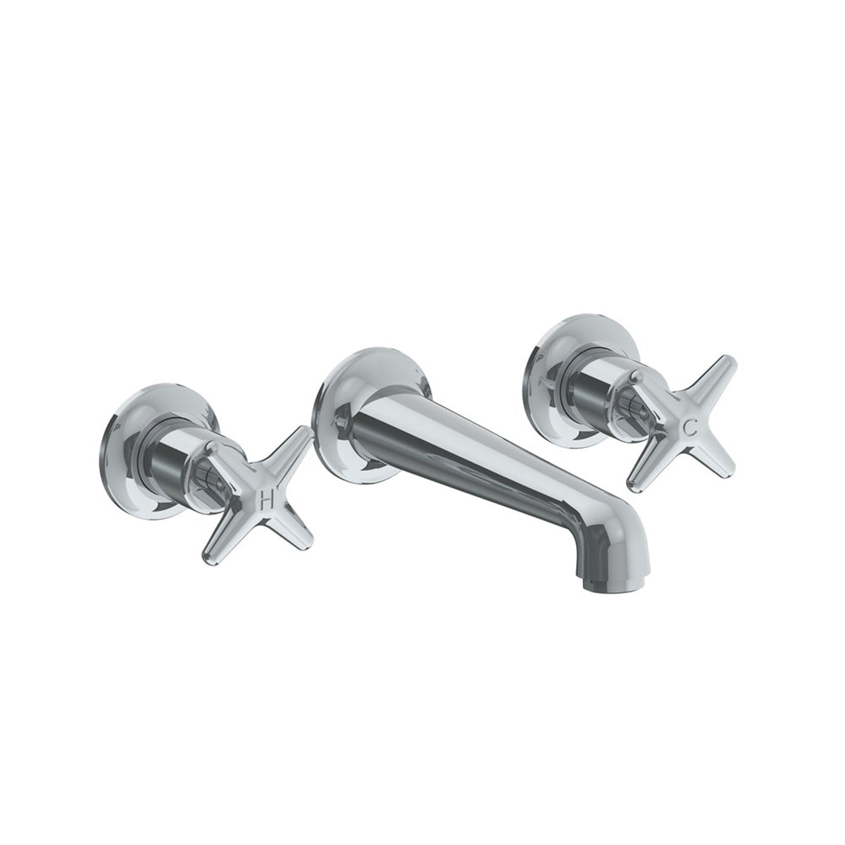 Lefroy Brooks Classic wall mounted basin mixer with star handles