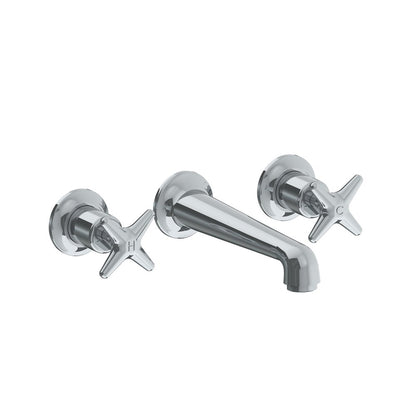 Lefroy Brooks Classic wall mounted basin mixer with star handles