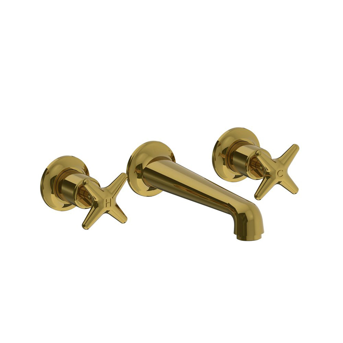 Lefroy Brooks Classic wall mounted basin mixer with star handles
