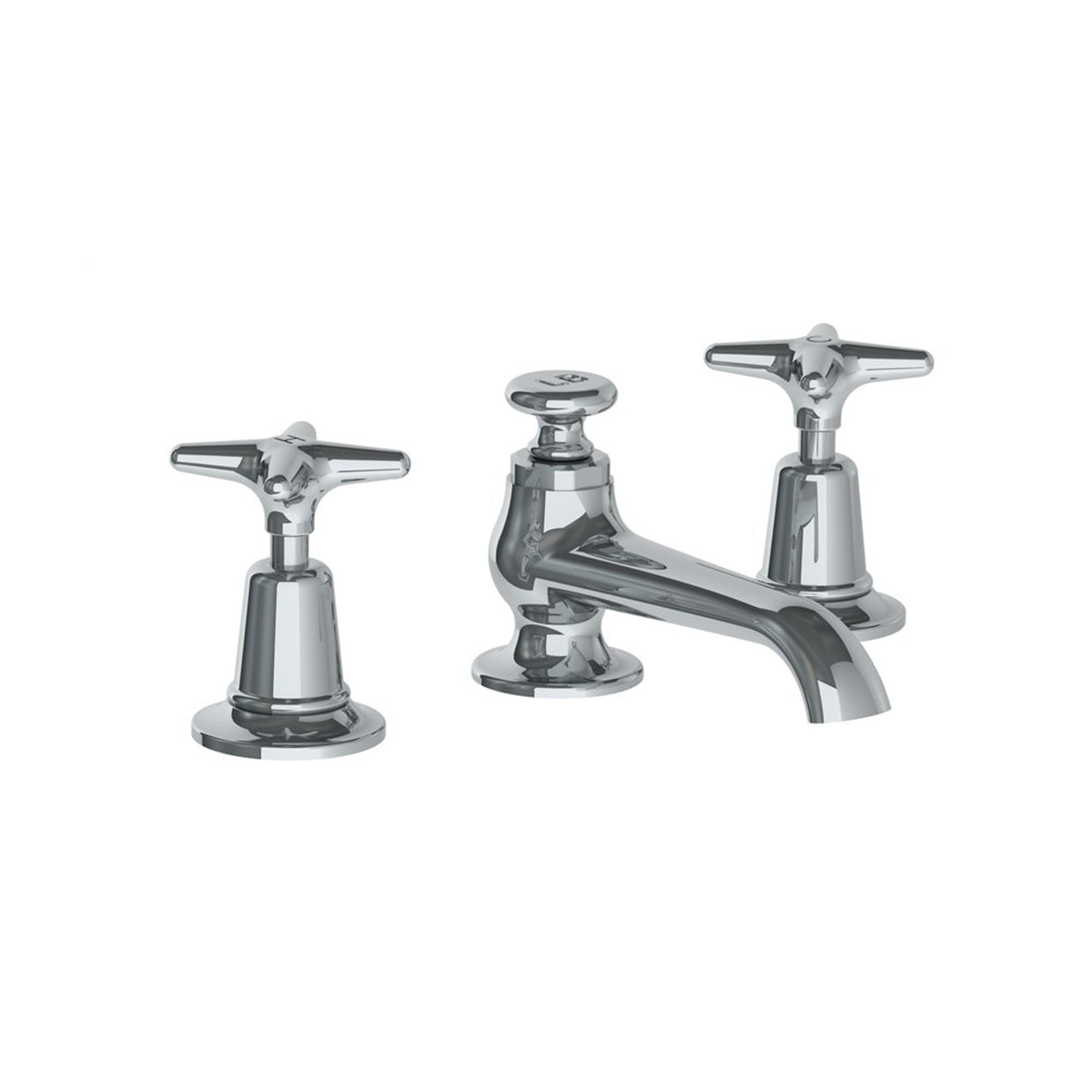 Lefroy Brooks Connaught basin mixer with star handles and pop-up waste