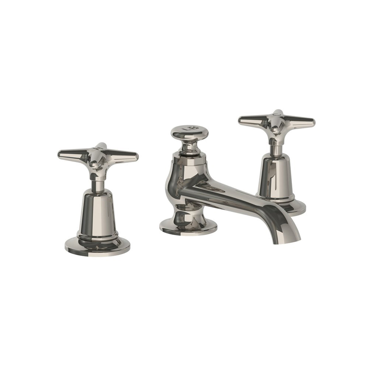 Lefroy Brooks Connaught basin mixer with star handles and pop-up waste