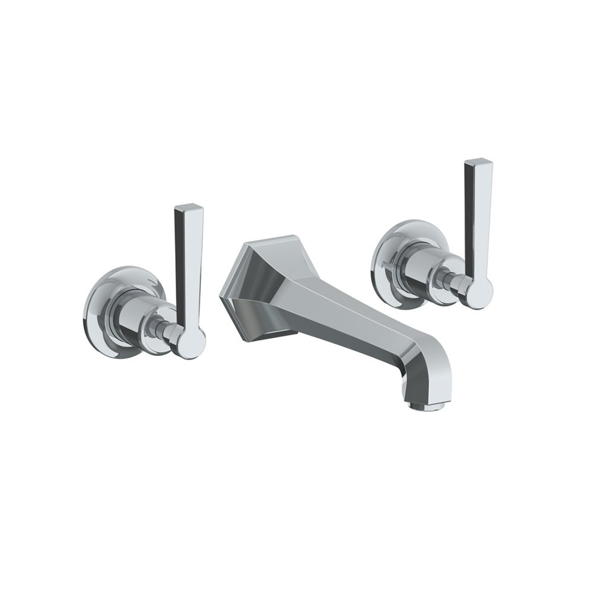 Lefroy Brooks Mackintosh wall mounted basin mixer with metal levers