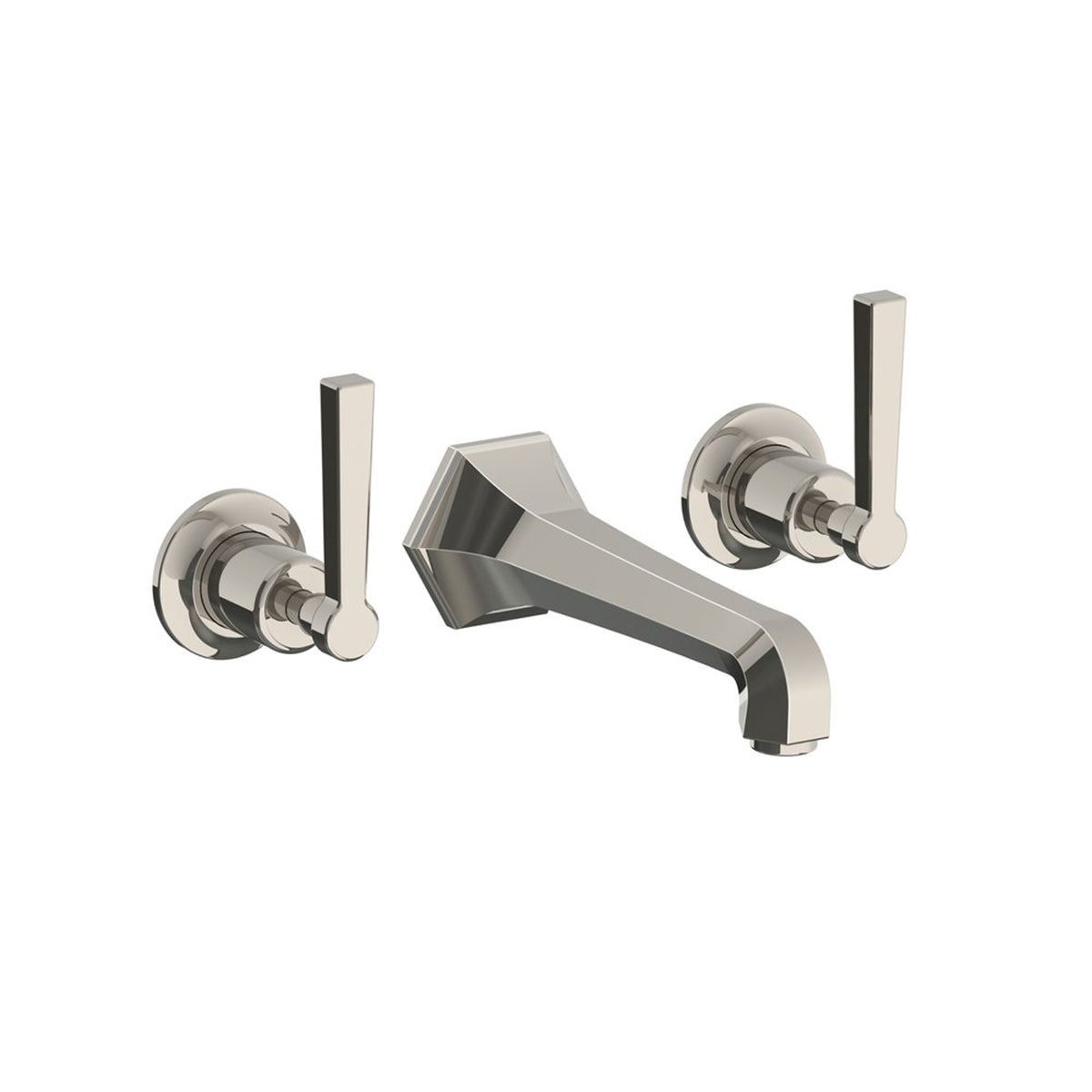 Lefroy Brooks Mackintosh wall mounted basin mixer with metal levers