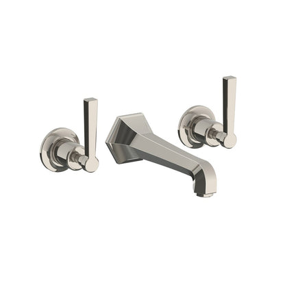 Lefroy Brooks Mackintosh wall mounted basin mixer with metal levers