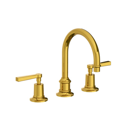 Lefroy Brooks Mackintosh tubular basin mixer with metal levers & click-up waste
