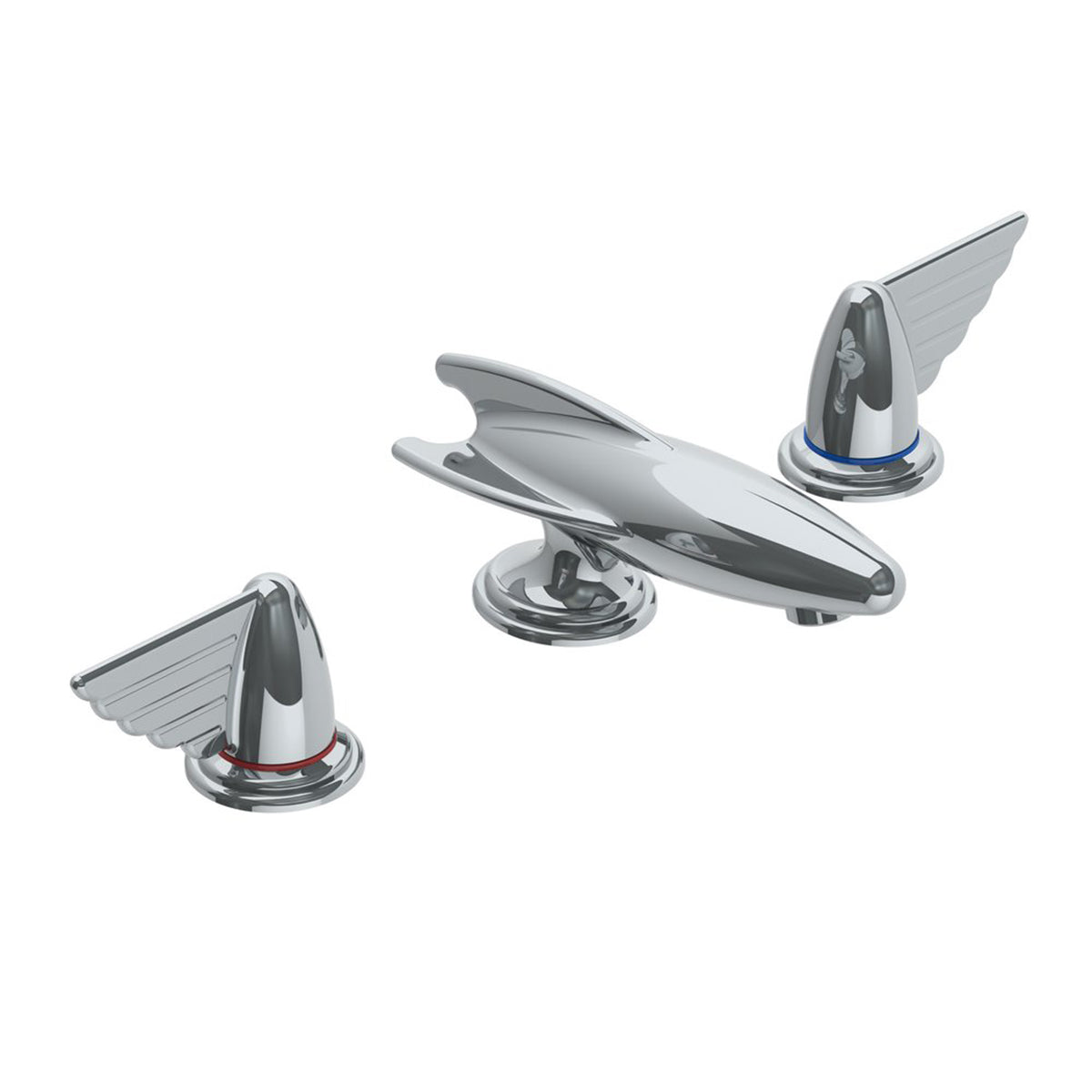 Lefroy Brooks Belle Aire basin mixer with levers & click-up waste