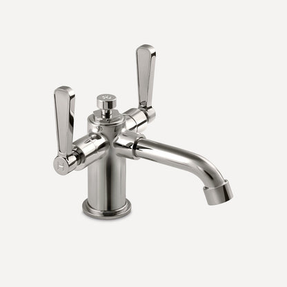 Lefroy Brooks Ten Ten mono basin mixer with levers and pop-up waste