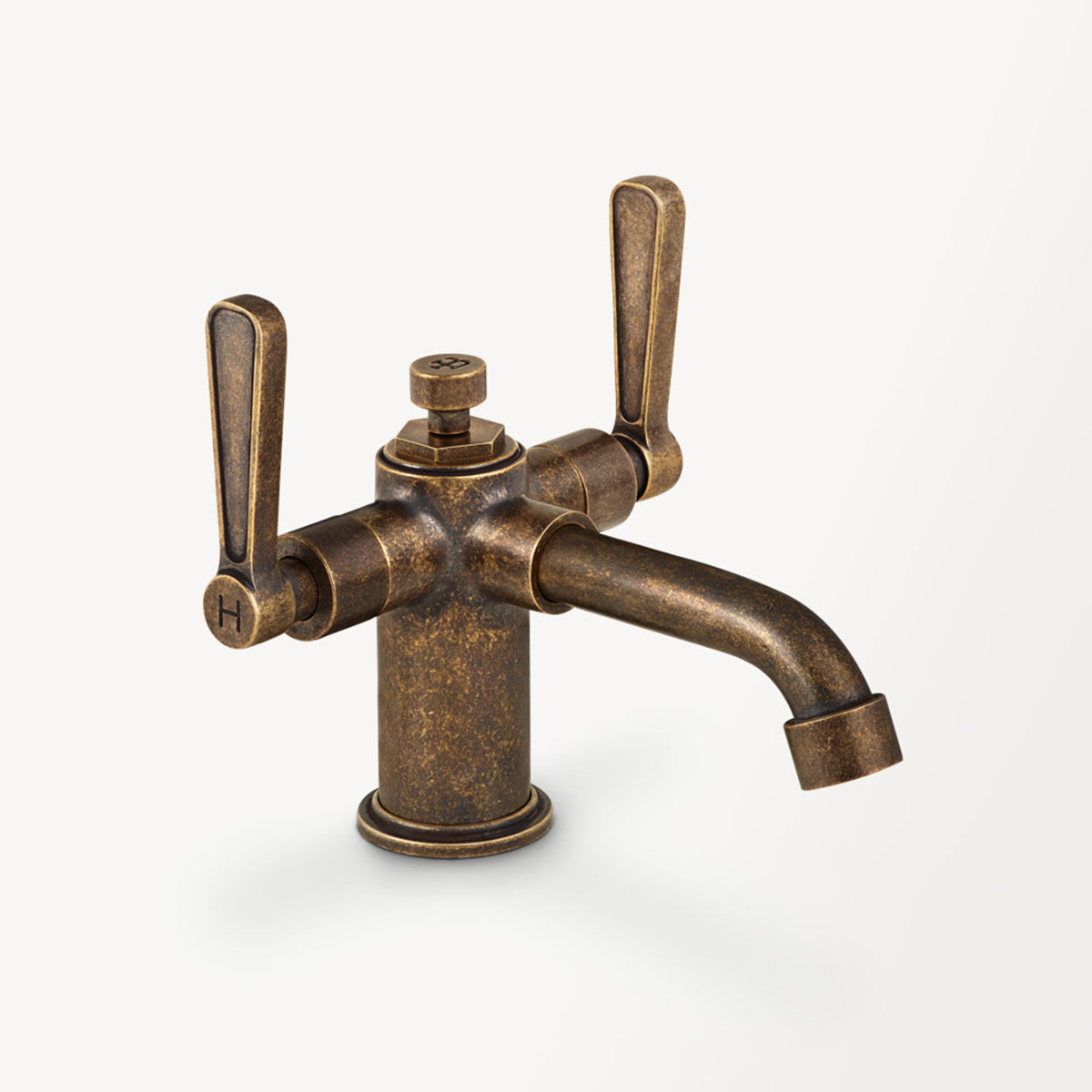 Lefroy Brooks Ten Ten mono basin mixer with levers and pop-up waste