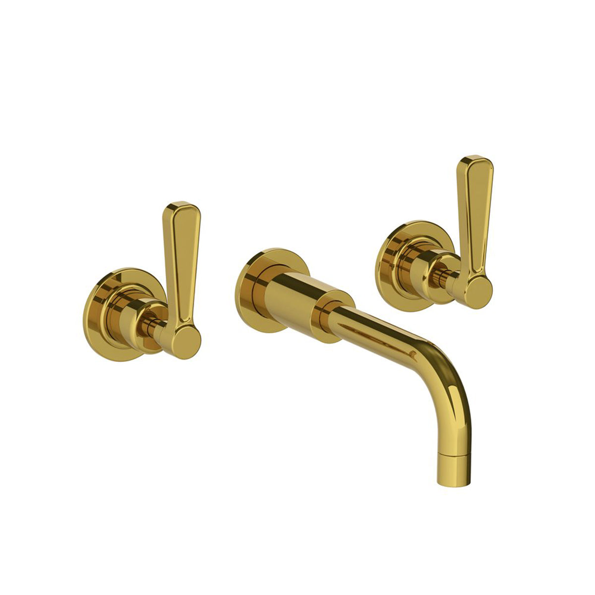 Lefroy Brooks Zu wall mounted basin mixer with Lefroy Brooks Ten Ten levers