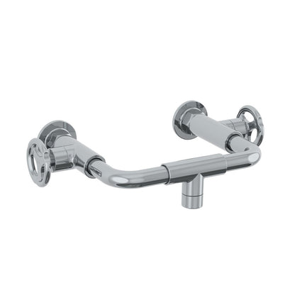 Lefroy Brooks Ten Ten wall mounted basin bridge mixer with handwheels