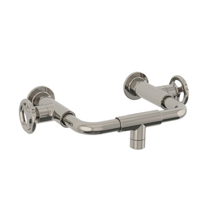 Lefroy Brooks Ten Ten wall mounted basin bridge mixer with handwheels