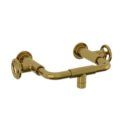 Lefroy Brooks Ten Ten wall mounted basin bridge mixer with handwheels